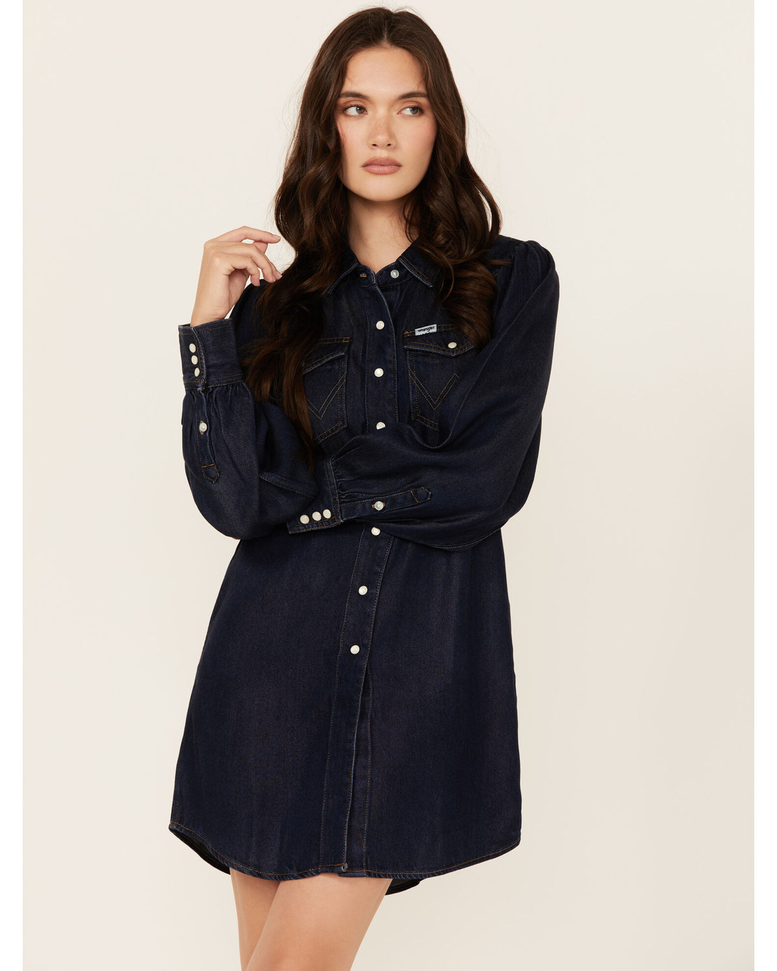 Wrangler black denim shirt cheap