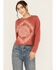 Rock & Roll Denim Women's Bandana Print Long Sleeve Top, Rust Copper, hi-res