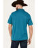 Image #4 - RANK 45® Men's Giza Jacquard Solid Short Sleeve Polo Shirt , Teal, hi-res