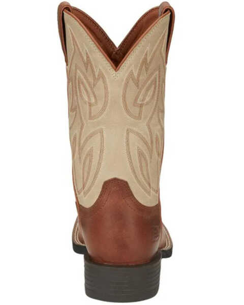 Image #5 - Justin Men's Canter Western Boots - Broad Square Toe, Brown, hi-res