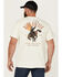 Image #1 - Riot Society Men's Boot Barn Exclusive Rodeo Reaper Short Sleeve Graphic T-Shirt, Tan, hi-res