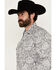 Image #2 - Wrangler Retro Men's Premium Floral Print Long Sleeve Snap Western Shirt - Tall , Black, hi-res