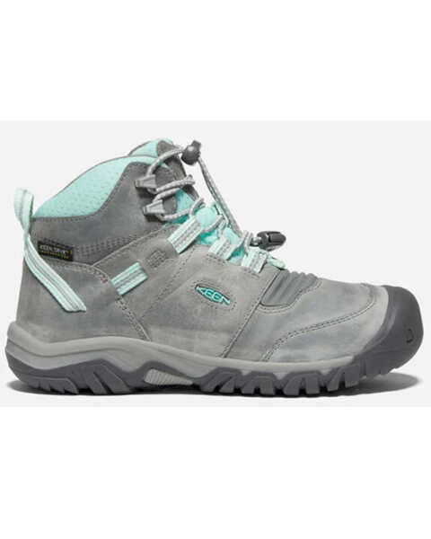 Image #2 - Keen Girls' Ridge Flex Waterproof Hiking Boots - Soft Toe , Grey, hi-res