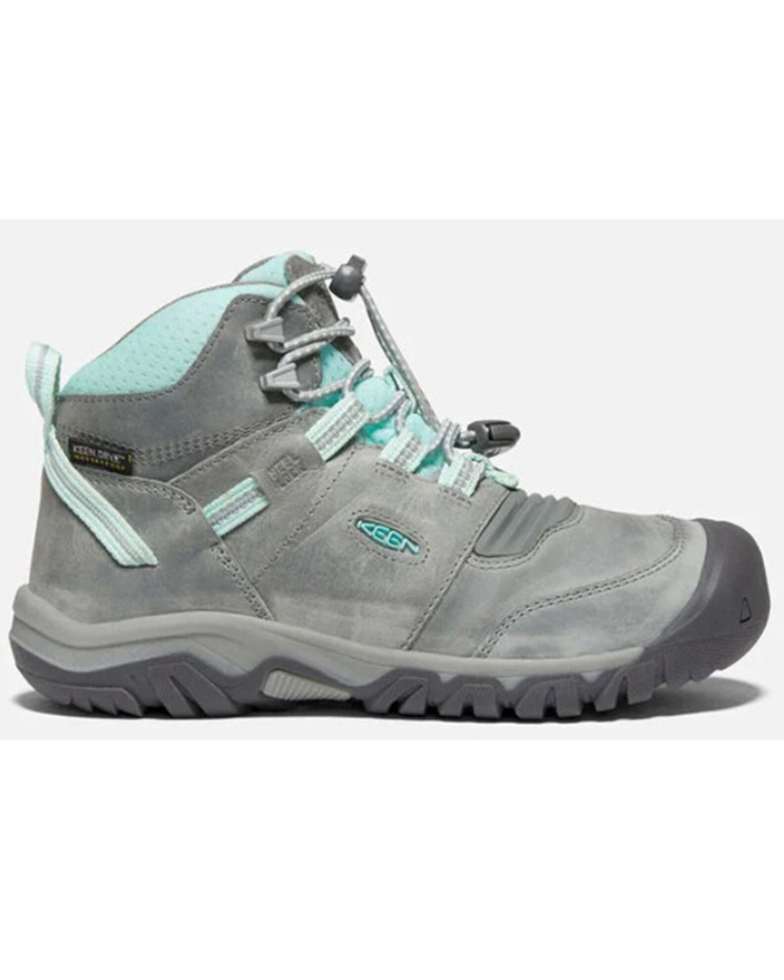 Keen Big Kids Ridge Flex Waterproof Boot Grey Blue Tint 7
