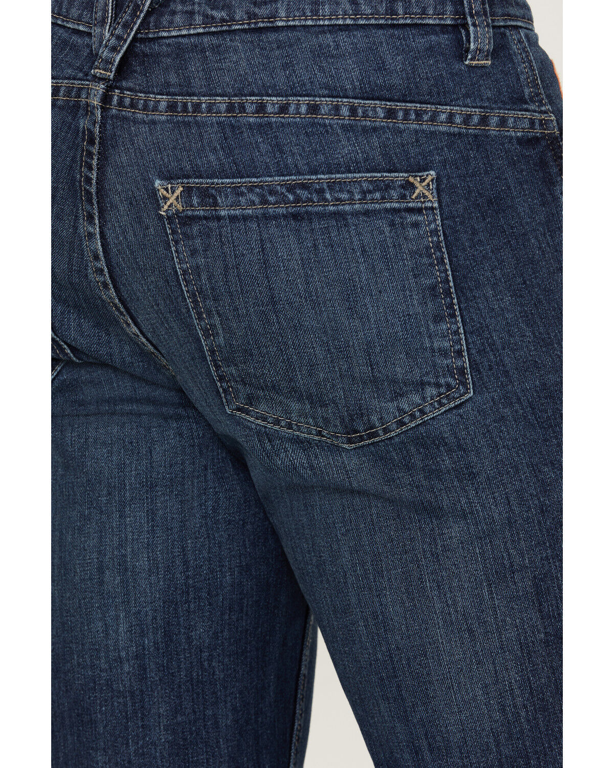 Image #4 - Hawx Men's FR Sheridan Dark Wash Straight Stretch Denim Jeans, Indigo, hi-res