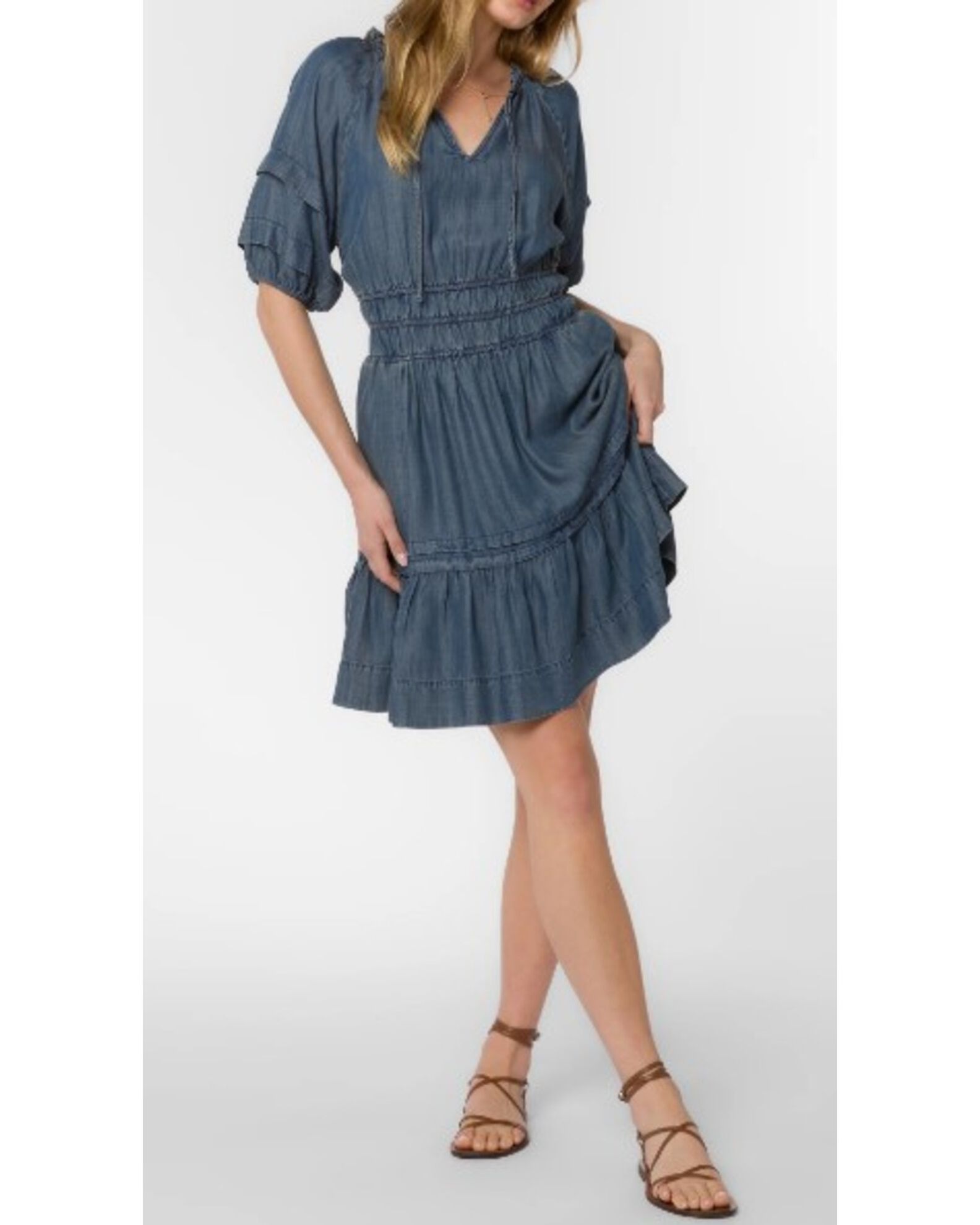Velvet heart tencel dress top