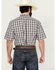 Image #4 - Ariat Men's Berkley Ombre Plaid Print Short Sleeve Button-Down Western Shirt, Black, hi-res