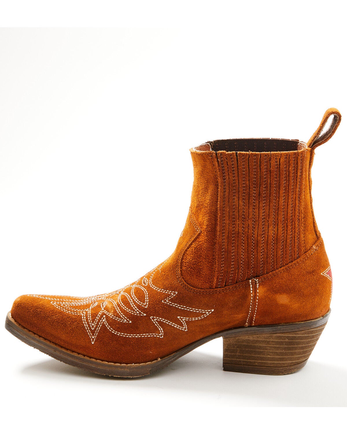 Image #3 - Idyllwind Women's Wildfire Suede Western Booties - Snip Toe, Brown, hi-res