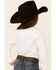 Image #5 - Wrangler Girls' Tonal Yoke Embellished Shirt, White, hi-res