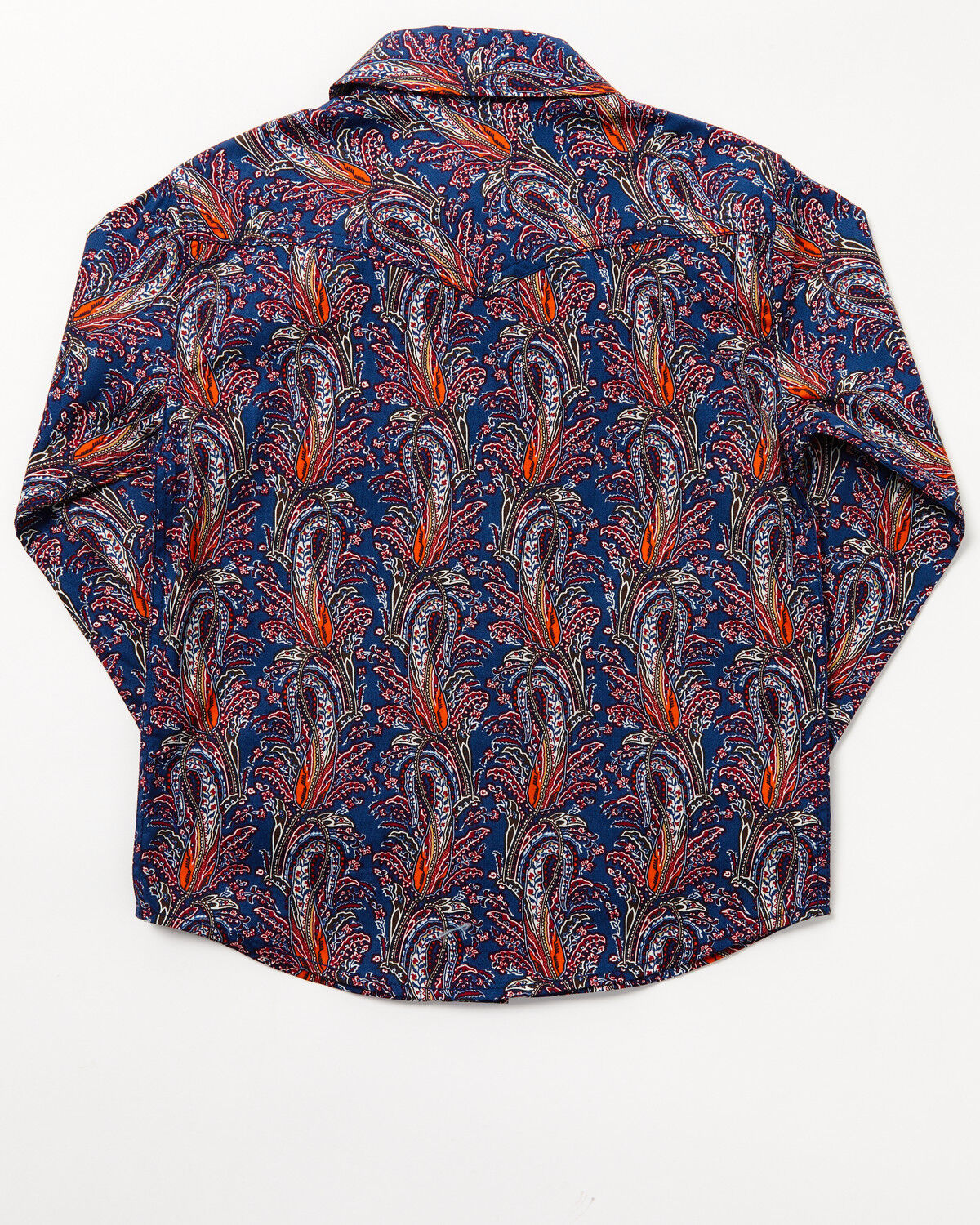 Image #3 - Cody James Toddler Boys' Jefferson Printed Long Sleeve Snap Western Shirt, Navy, hi-res