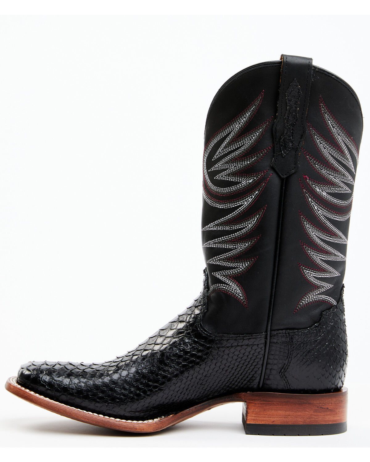 Image #3 - Cody James Men's Matte Python Exotic Western Boots - Broad Square Toe, Black, hi-res