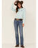 Kimes Ranch Women's Linville Long Sleeve Western Button Down Shirt, Turquoise, hi-res