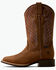 Image #2 - Ariat Women's Round Up Waterproof Performance Western Boots - Broad Square Toe, Brown, hi-res
