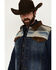 Image #2 - Cody James Men's Freedom Southwestern Yoke And Suede Trim Denim Jacket , Dark Wash, hi-res