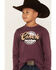 Image #2 - Cinch Boys' Logo Graphic Long Sleeve T-Shirt, Purple, hi-res