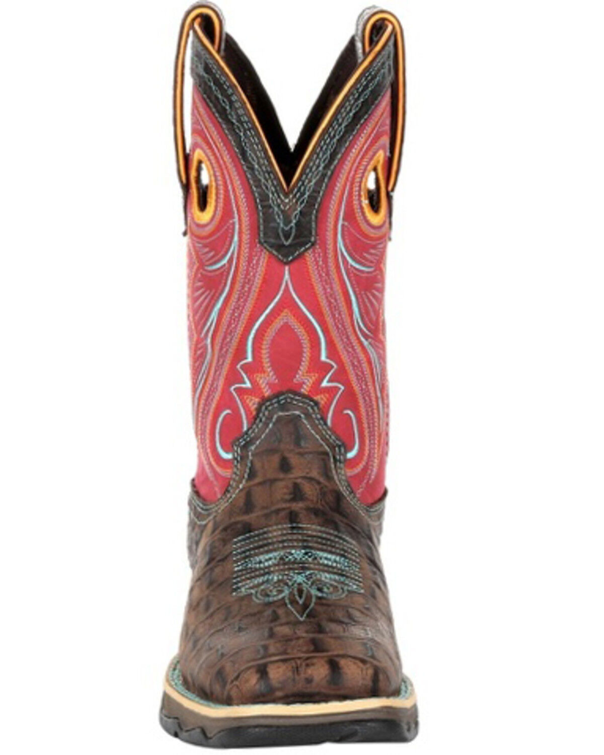 womens red square toe cowboy boots