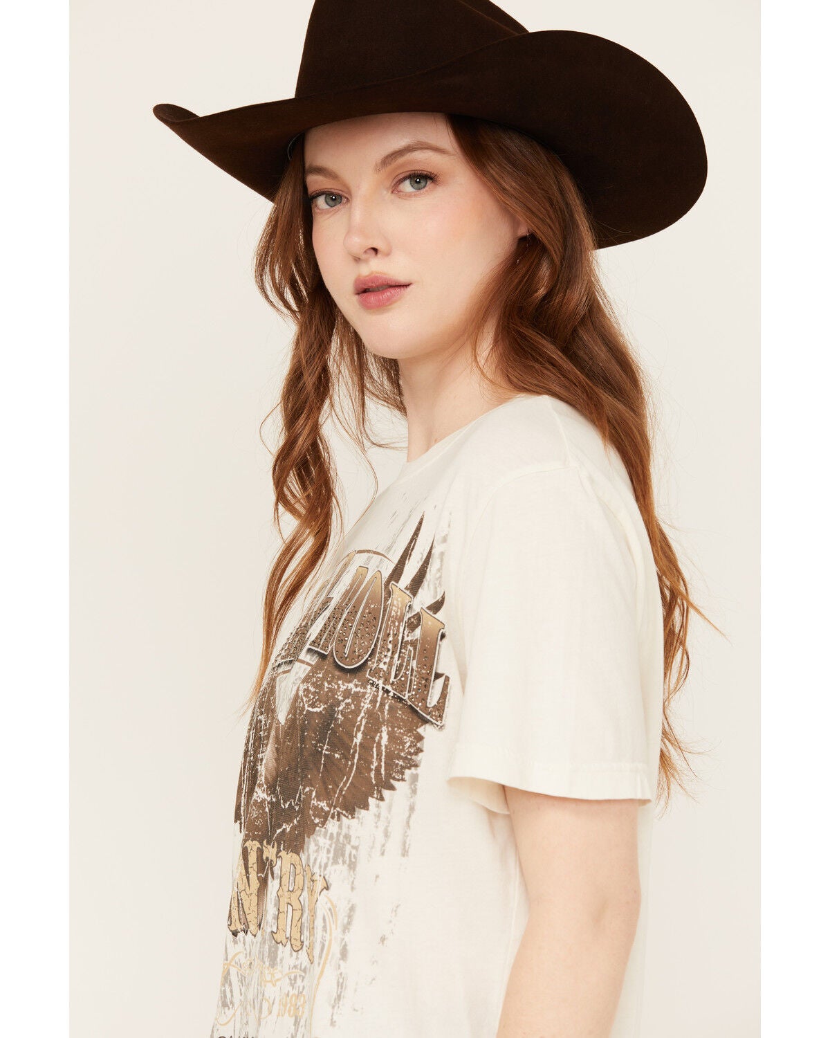 Image #2 - Idyllwind Women's Rock & Roll Country Soul Short Sleeve Graphic Tee, Ivory, hi-res