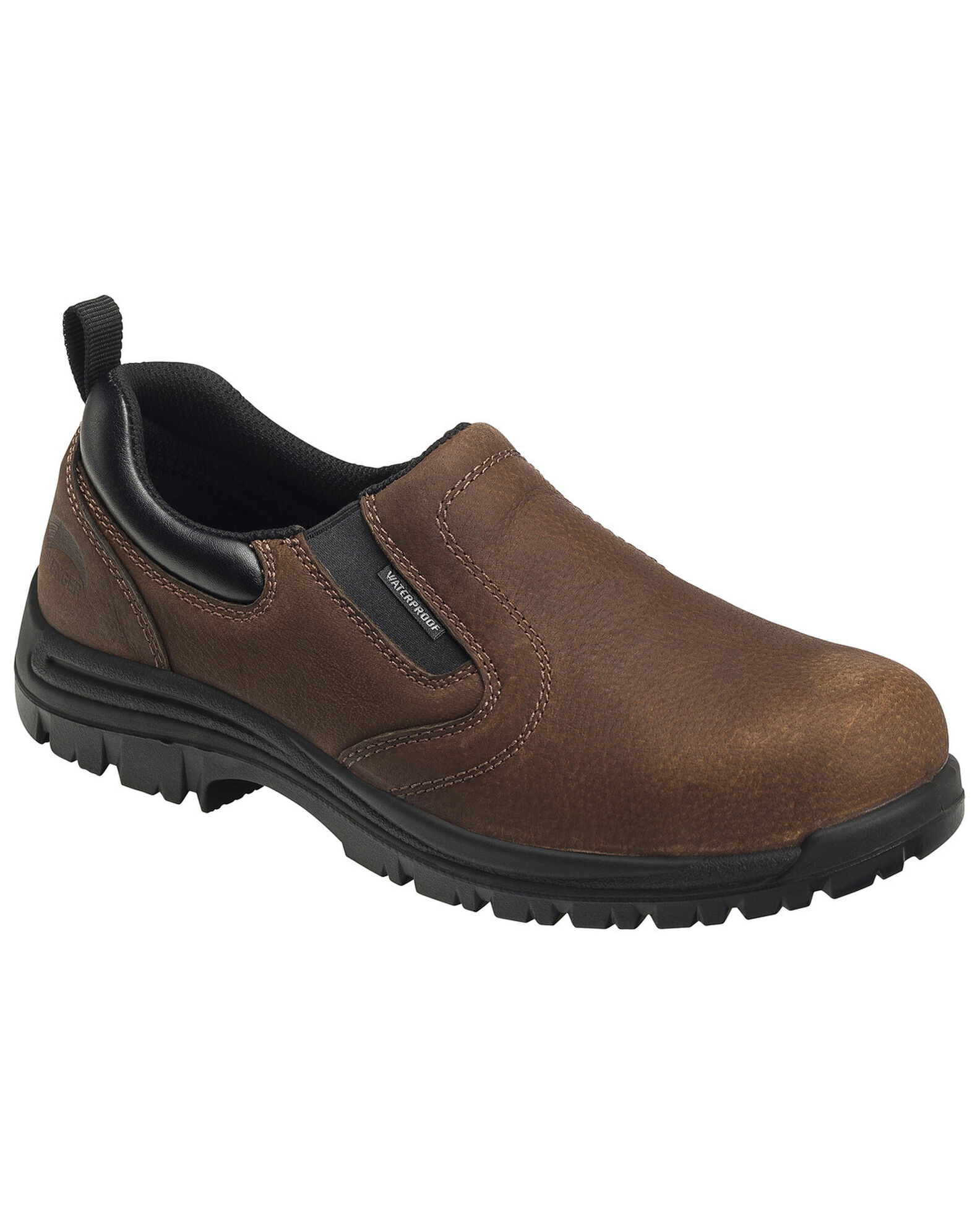 Avenger Waterproof Slip On Composite Toe 10 Men s Brown