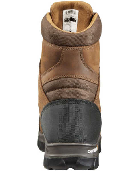 Carhartt Men's 8" Rugged Flex Waterproof Insulated Work Boots - Composite Toe, Dark Brown, hi-res