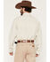 Image #4 - George Strait by Wrangler Men's Geo Print Long Sleeve Button-Down Stretch Western Shirt - Tall, Cream, hi-res