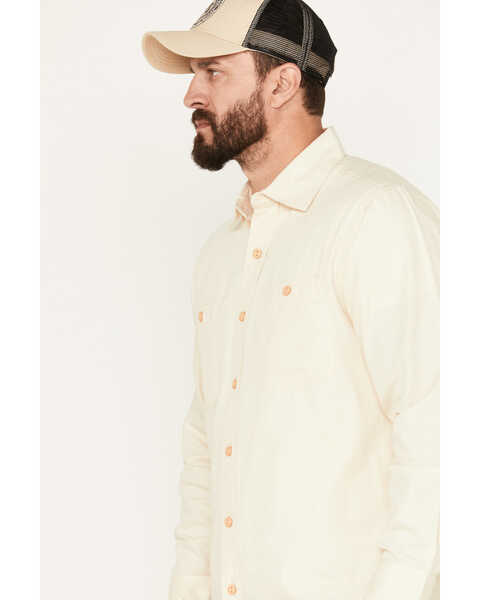 Image #2 - Resistol Men's Aspen Solid Button Down Western Shirt , Cream, hi-res