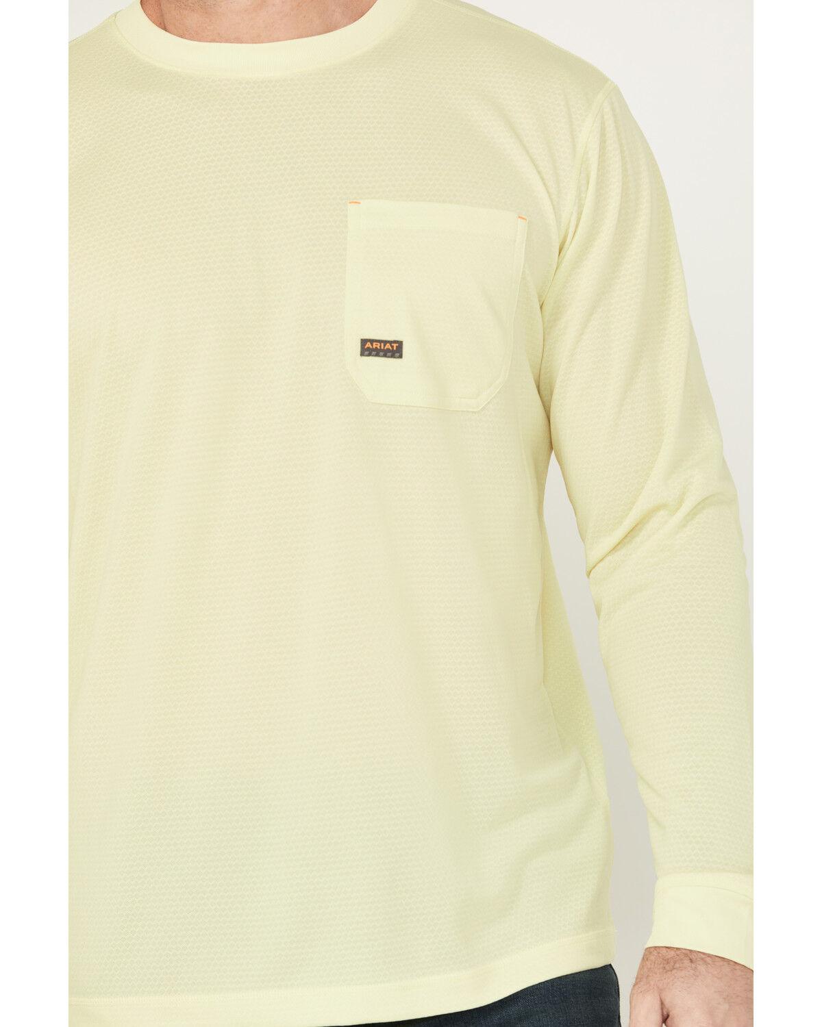 Image #3 - Ariat Men's Rebar Heat Fighter Long Sleeve Work Shirt, Light Green, hi-res