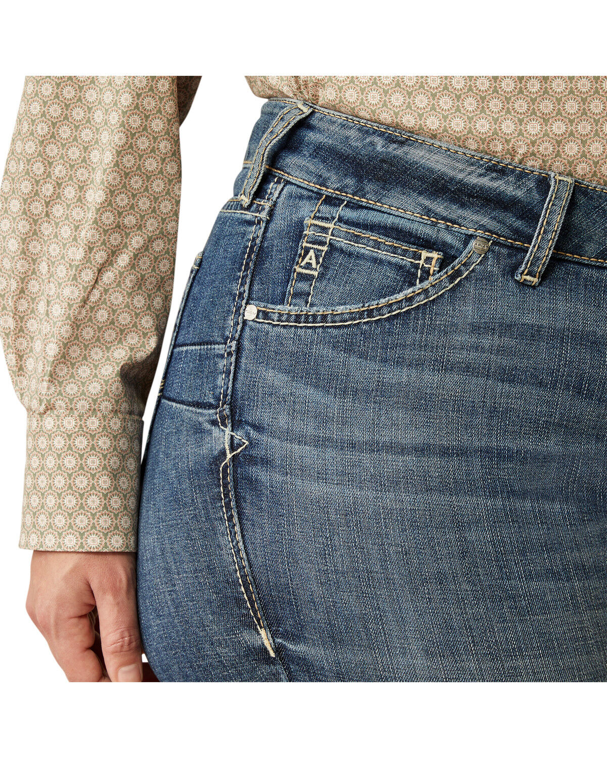 Image #4 - Ariat Women's Brittany Medium Wash Bootcut Stretch Denim Jeans - Plus, Medium Wash, hi-res