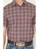 Image #3 - Cody James Men's Cowboy Brew Plaid Print Short Sleeve Button-Down Stretch Western Shirt, Burgundy, hi-res