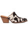 Image #2 - Dingo Women's Calico Hair-On-Hide Mules, Black/white, hi-res