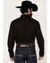 Image #4 - Wrangler Men's Silver Edition Striped Long Sleeve Snap Western Shirt , Black, hi-res