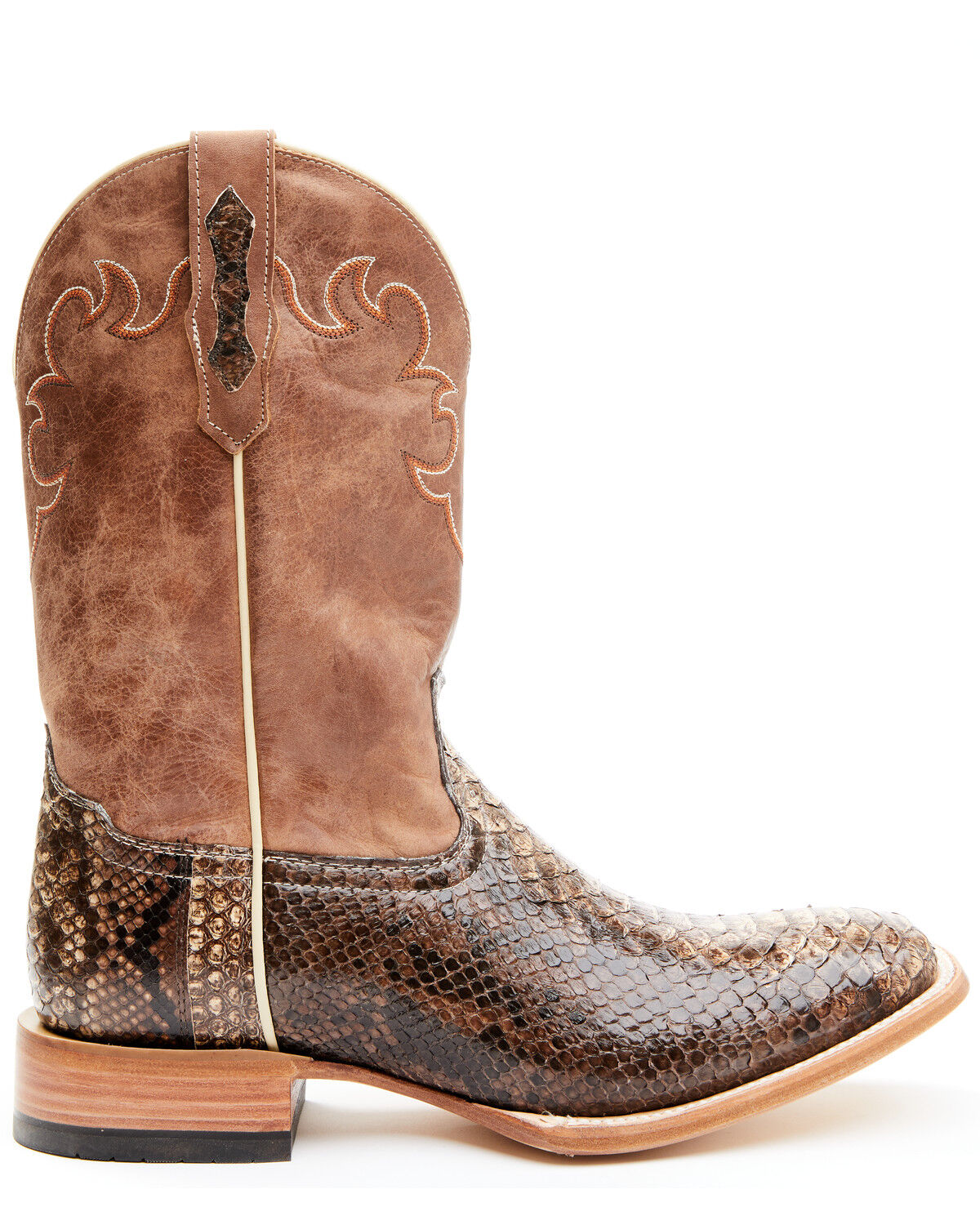 snake boots square toe