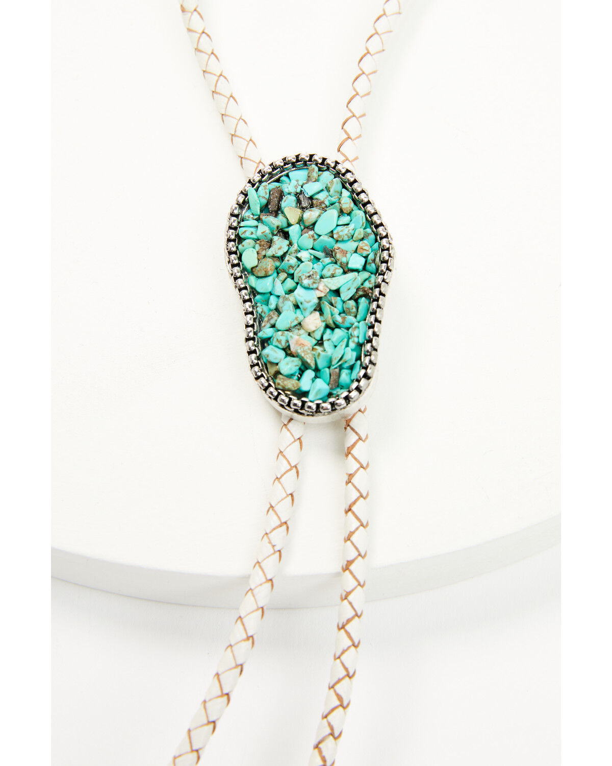 Image #2 - Shyanne Women's Turquoise Chip Bolo Tie, Silver, hi-res