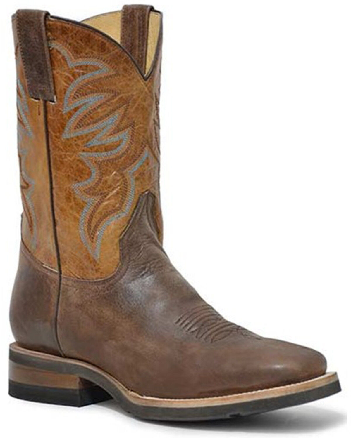 Image #1 - Roper Men's Work It Over Marbled Performance Western Boots - Square Toe, Brown, hi-res