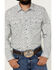 Image #3 - Gibson Trading Co Men's Static Paisley Floral Print Long Sleeve Pearl Snap Western Shirt, White, hi-res
