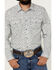 Image #3 - Gibson Trading Co Men's Static Paisley Floral Print Long Sleeve Pearl Snap Western Shirt , White, hi-res