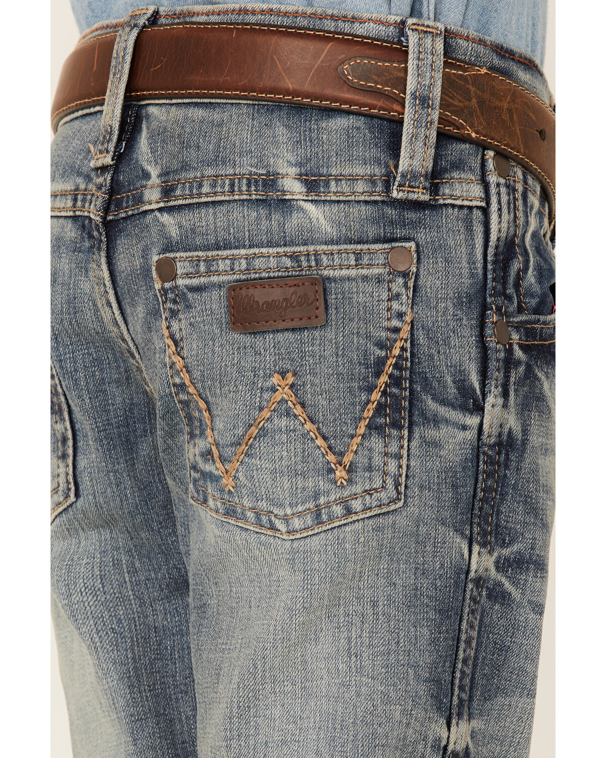 Image #4 - Wrangler Little Boys' Greeley Relaxed Bootcut Jeans, Blue, hi-res