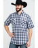 Image #5 - Jack Daniel's Men's Textured Plaid Print Short Sleeve Western Shirt, Black, hi-res