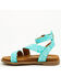 Image #3 - Very G Women's Sylvie Tooled Sandals, Turquoise, hi-res