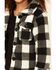 Urban Republic Little Girls' Plaid Print Sherpa Jacket, Black, hi-res