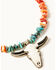 Image #3 - Paige Wallace Women's Longhorn Pendant Spiny Oyster and Turquoise Necklace, Turquoise, hi-res
