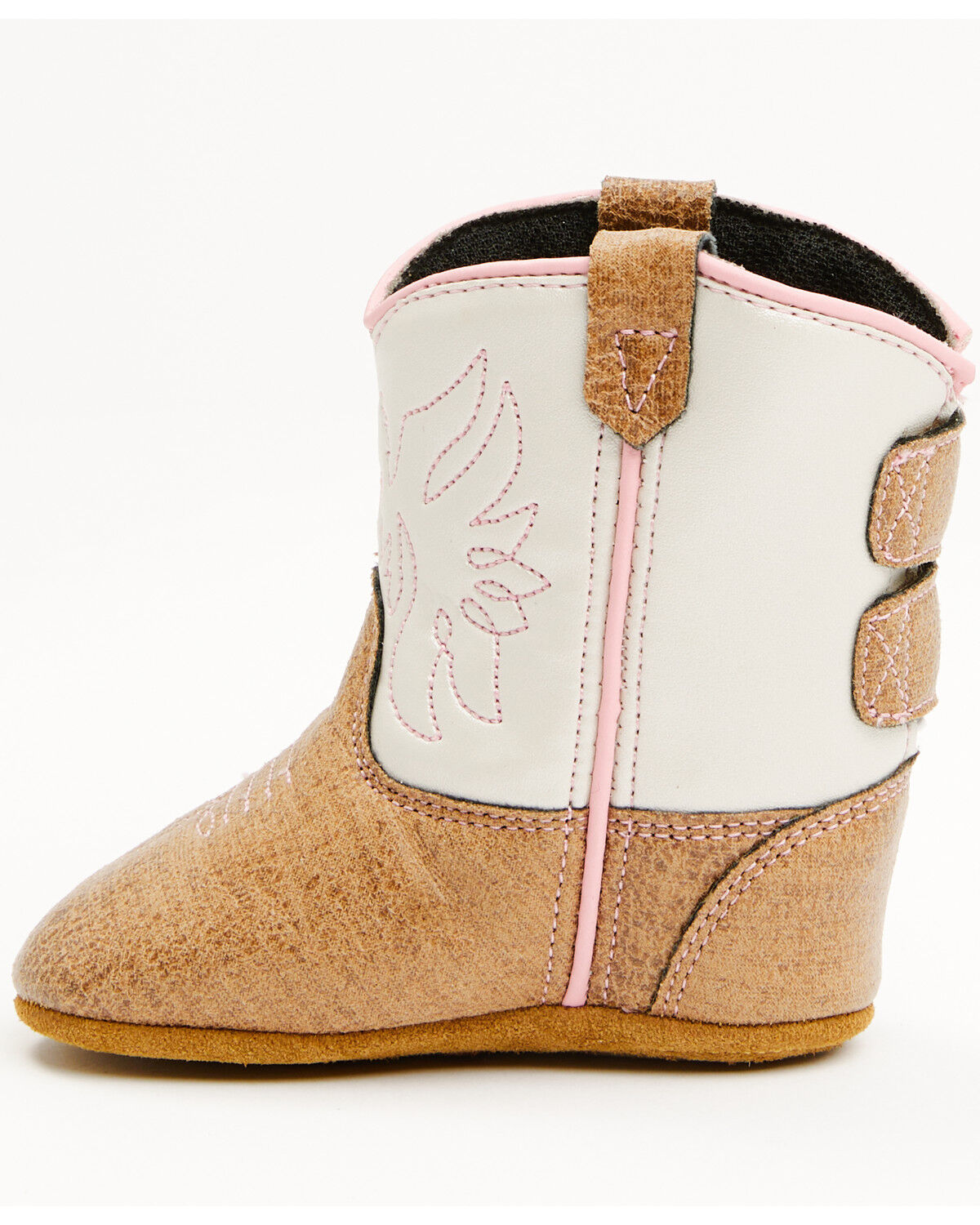 Image #3 - Boot Barn Infant Girls' Skyler Poppet Booties - Round Toe, White, hi-res