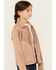 Image #2 - Shyanne Girls' Faux Suede Fringe Jacket , Tan, hi-res