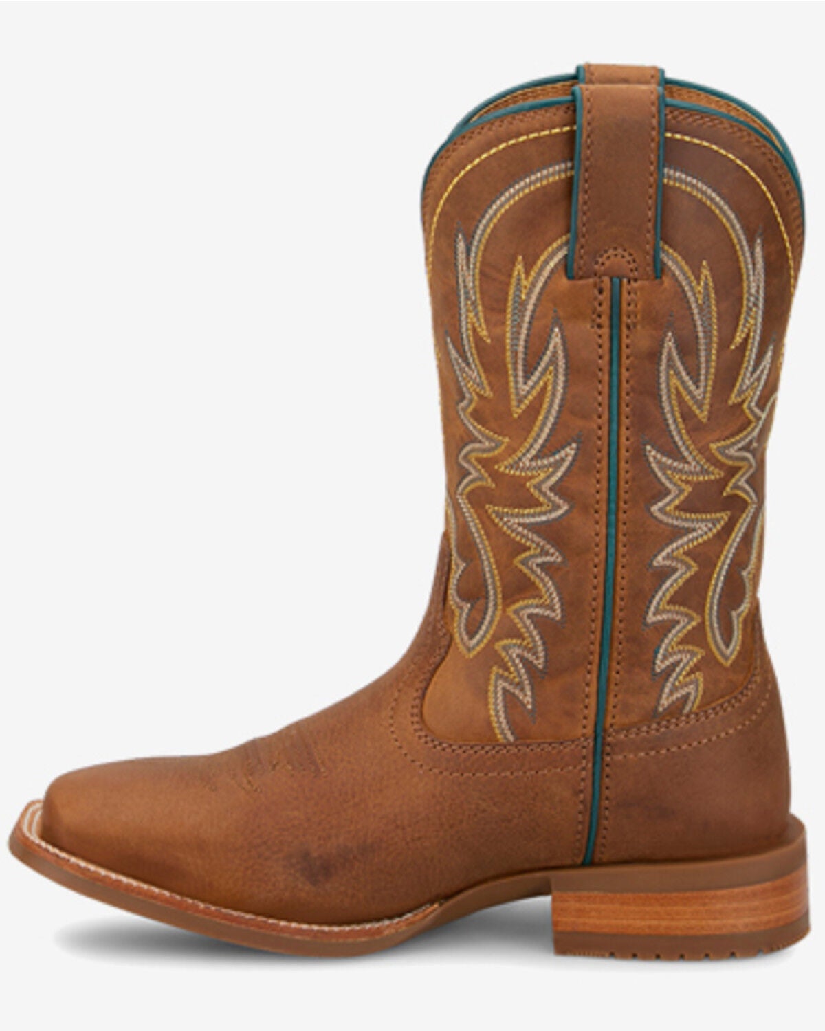 Image #3 - Justin Women's Outlaw Ryley Performance Western Boots - Broad Square Toe, Brown, hi-res