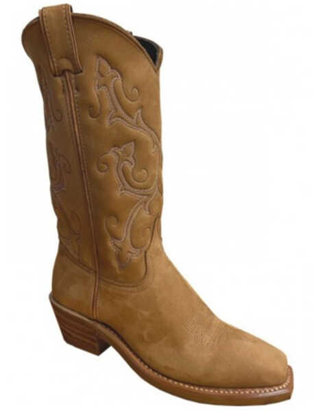 Abilene Men's Traditional Nutbuck Cowhide Performance Western Boots - Square Toe , Tan, hi-res