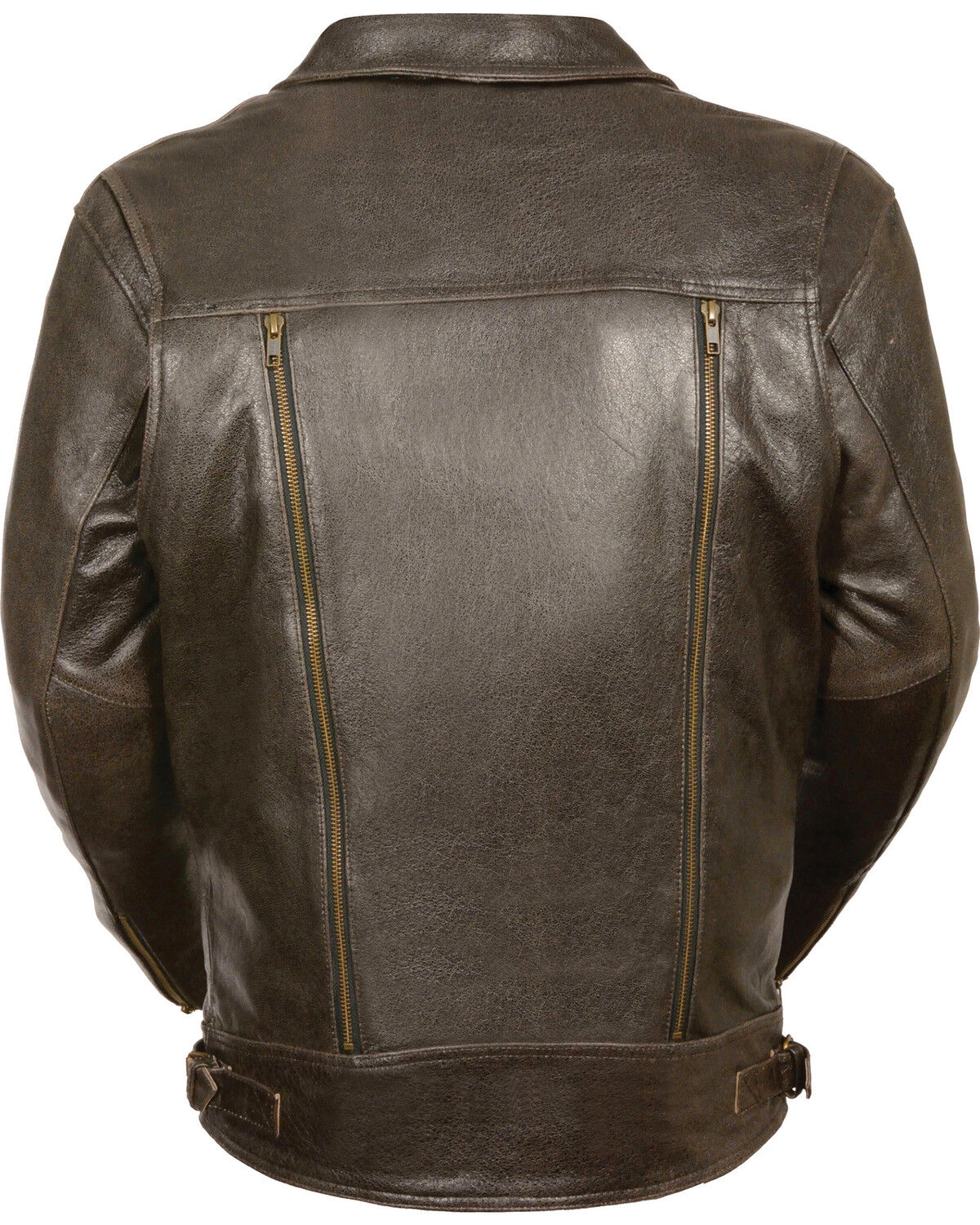 Image #3 - Milwaukee Leather Men's Brown Utility Pocket MC Jacket - Big 3X, Brown, hi-res