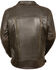 Image #3 - Milwaukee Leather Men's Brown Utility Pocket MC Jacket - Big 3X, Brown, hi-res