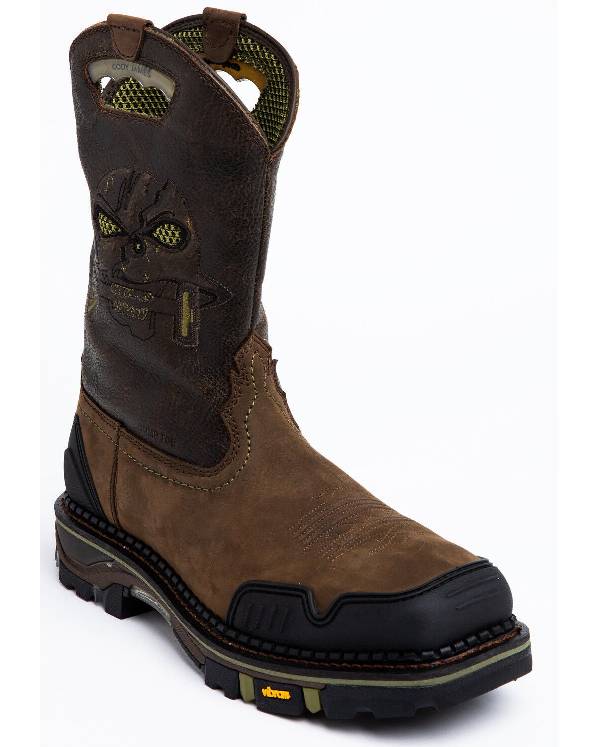 Cody James Men's Decimator Western Work Boots - Nano Composite Toe, Brown, hi-res