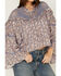Image #3 - Jen's Pirate Booty Women's Floral Print Long Sleeve Ruffle Wildflower Justice Top, Blue, hi-res