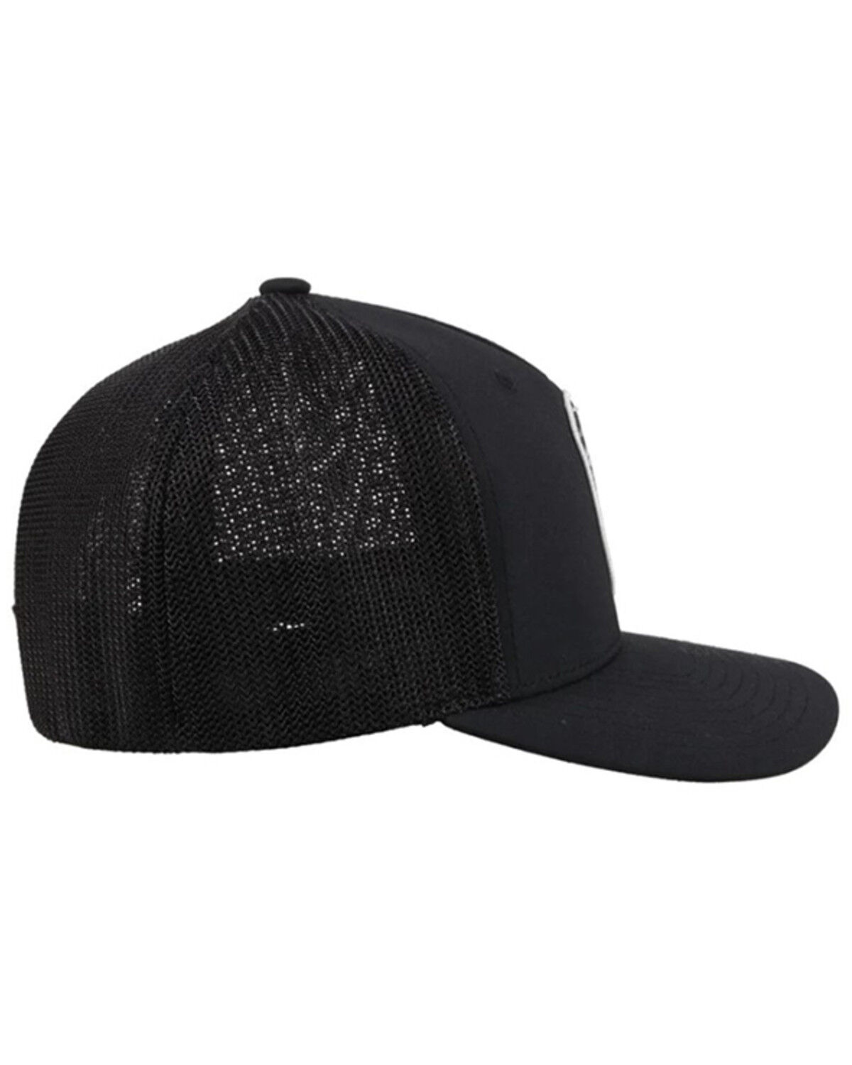 Image #5 - Hooey Boys' Cheyenne FlexFit Trucker Cap, Black, hi-res