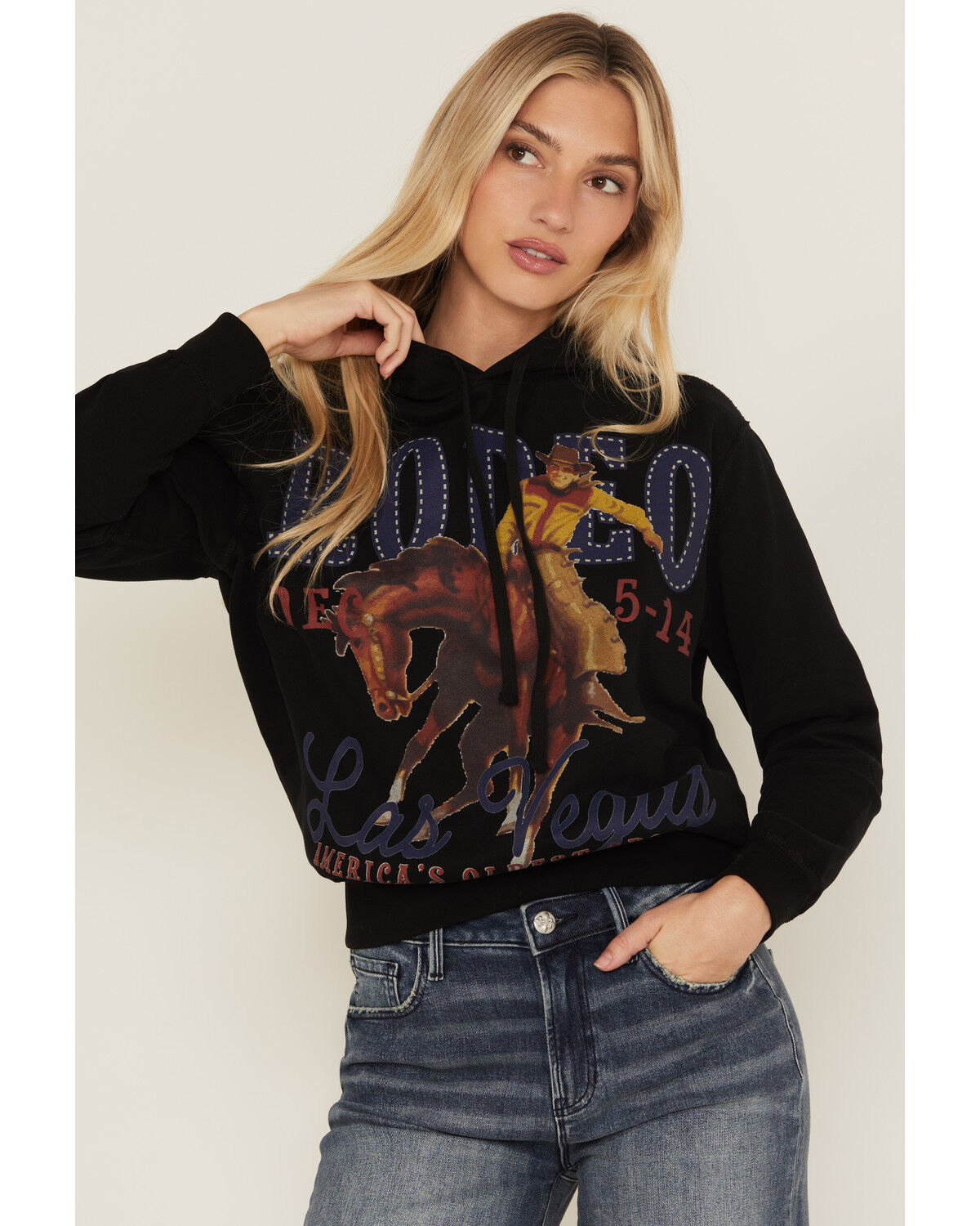 Image #1 - Rodeo Quincy Women's Rodeo Las Vegas Hoodie, Black, hi-res